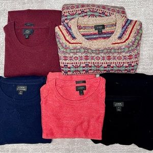 5 pack of J.crew crewneck sweaters